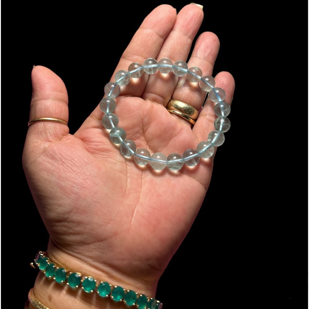 Green fluorite+Moon stone 2pc set